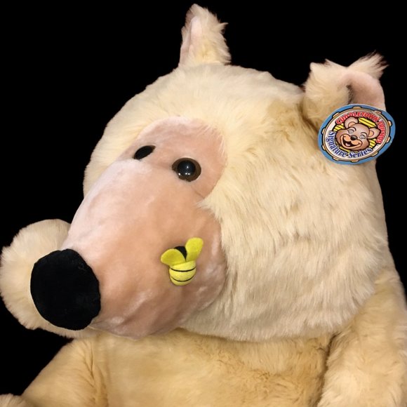 Cuddletown Jumbo Teddy Bear Plush Huge Stuffed Animal Beige Bumble Bee Toy 30" - Picture 2 of 11